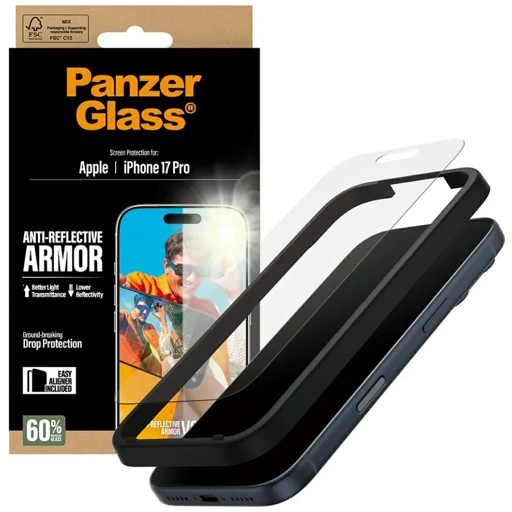 Szkło hartowane PanzerGlass Armor Anti-Reflective EasyAligner do Apple iPhone 17 Pro