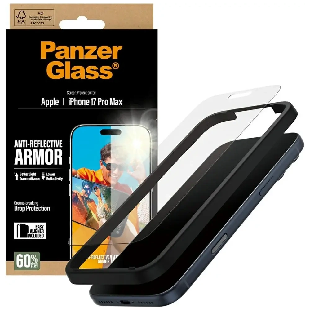 Szkło hartowane PanzerGlass Armor Anti-Reflective EasyAligner do Apple iPhone 17 Pro Max