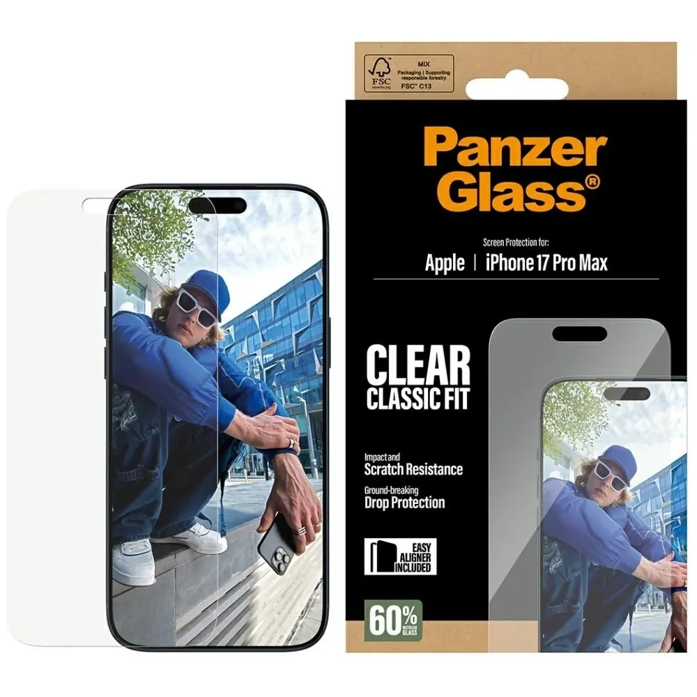 Szkło hartowane PanzerGlass Classic Fit EasyAligner do Apple iPhone 17 Pro Max