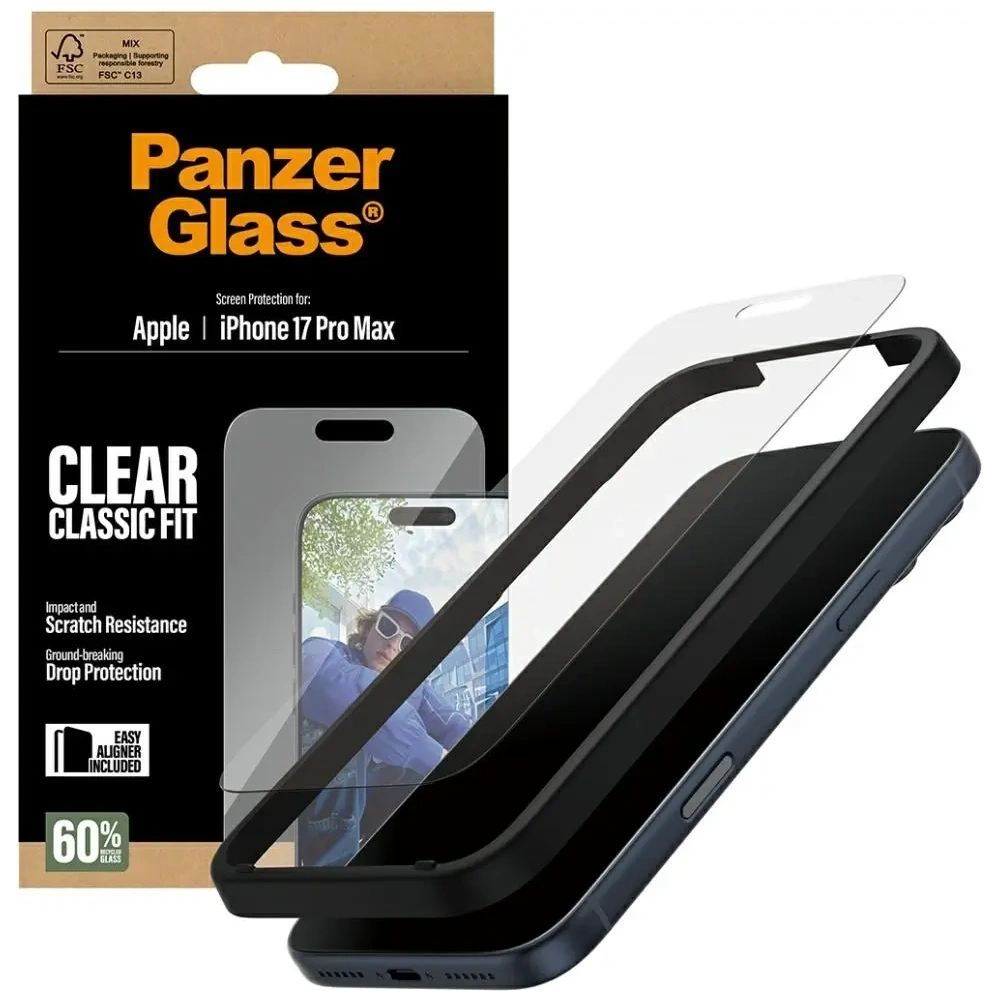 Szkło hartowane PanzerGlass Classic Fit EasyAligner do Apple iPhone 17 Pro Max
