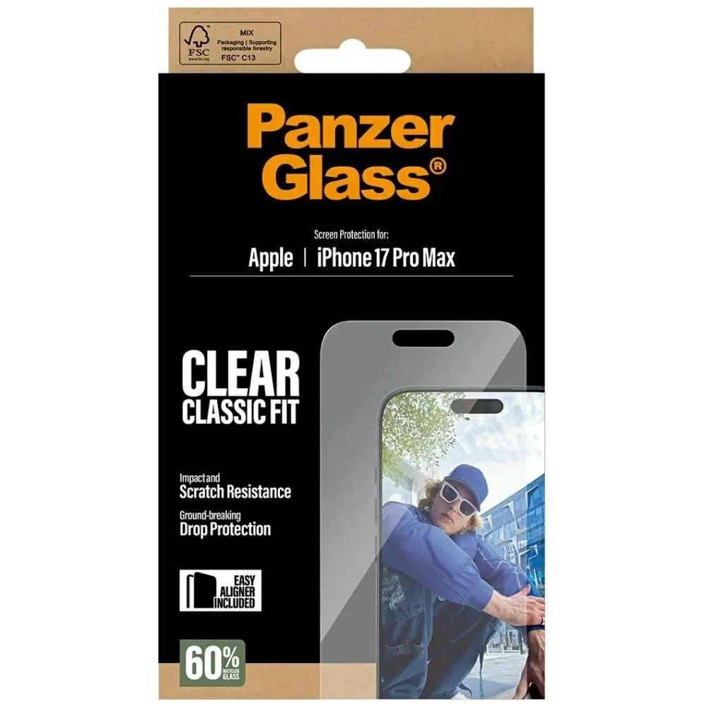 Szkło hartowane PanzerGlass Classic Fit EasyAligner do Apple iPhone 17 Pro Max