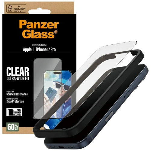 Szkło hartowane PanzerGlass Ultra-Wide Fit EasyAligner do Apple iPhone 17 Pro