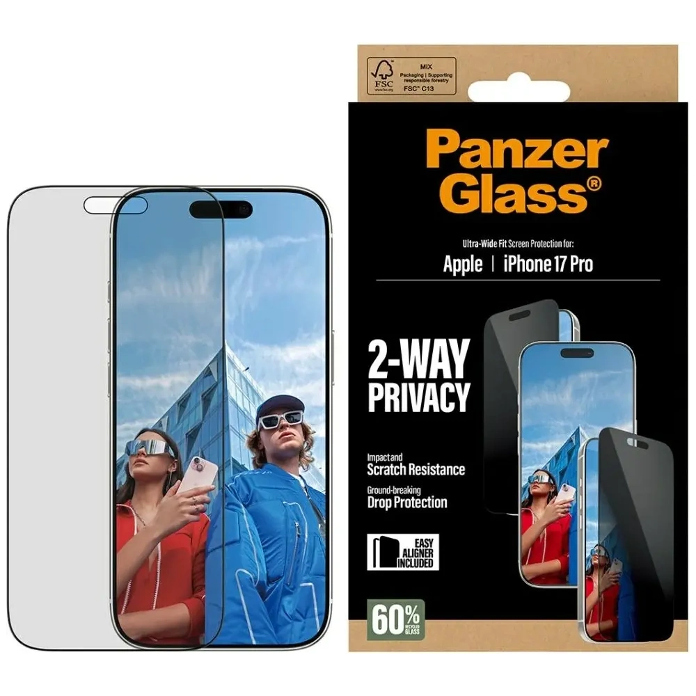 Szkło prywatyzujące PanzerGlass Ultra-Wide Fit EasyAligner do Apple iPhone 17 Pro