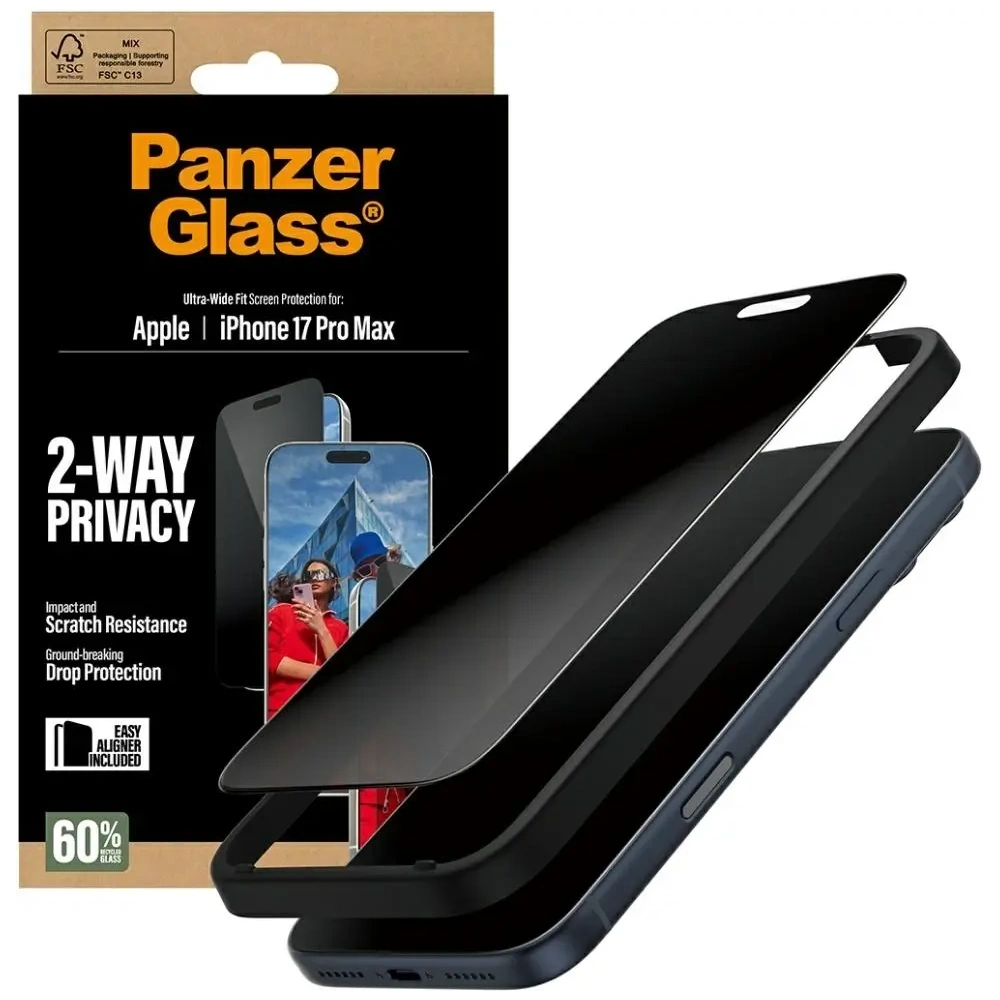 Szkło prywatyzujące PanzerGlass Ultra-Wide Fit EasyAligner do Apple iPhone 17 Pro Max
