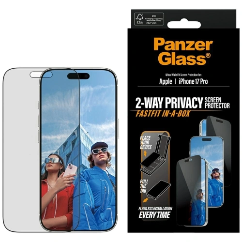 Szkło prywatyzujące PanzerGlass Ultra-Wide Fit Fastfit do Apple iPhone 17 Pro