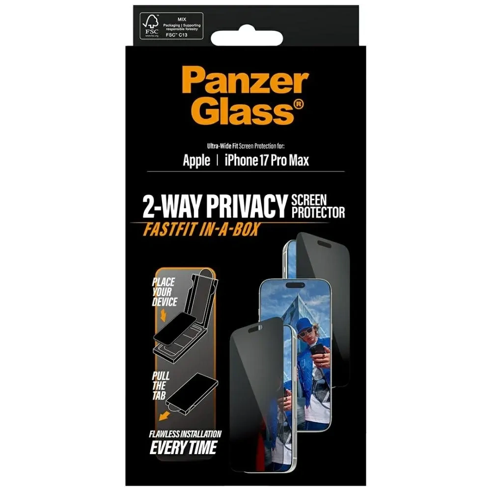Szkło prywatyzujące PanzerGlass Ultra-Wide Fit Fastfit do Apple iPhone 17 Pro Max