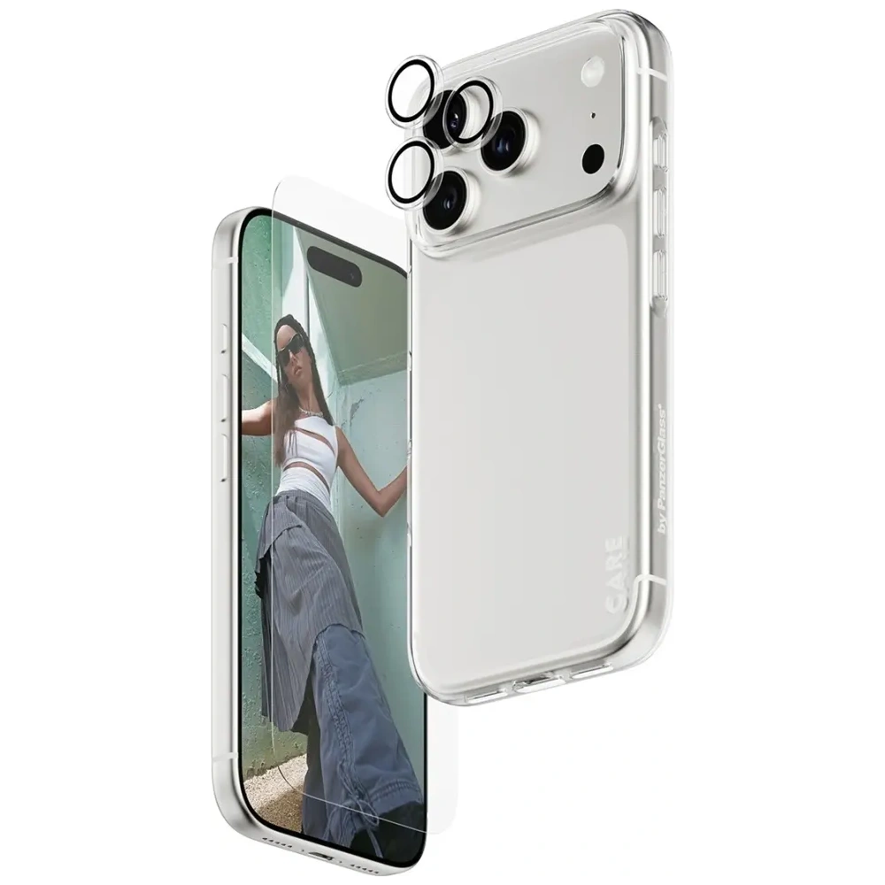 Zestaw ochronny CARE by PanzerGlass Fashionable Combo 3w1 Etui+Szkło+Lens do Apple iPhone 17 Pro