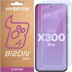 Elastyczne szkło hybrydowe Bizon Glass Mule Duo do Vivo X300 Pro [2 PACK]