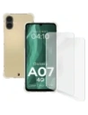 Elastyczne etui + 2x folia na ekran Bizon Case Clear Pack do Samsung Galaxy A07 4G