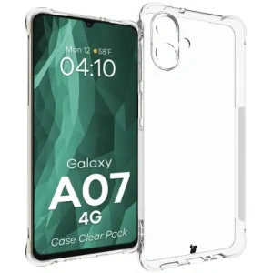 Elastyczne etui + 2x folia na ekran Bizon Case Clear Pack do Samsung Galaxy A07 4G