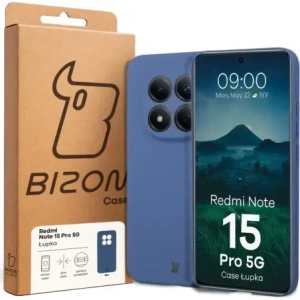Etui Bizon Case Łupka do Xiaomi Redmi Note 15 Pro 5G niebieskie