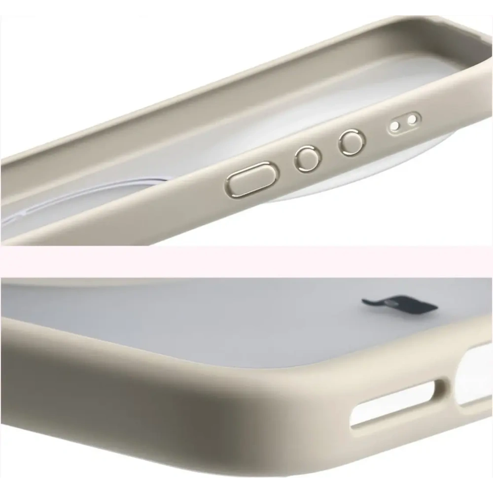 Etui z pierścieniem magnetycznym Bizon Case MatteO do Xiaomi 17 Ultra przydymione-beżowe