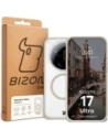Etui z pierścieniem magnetycznym Bizon Case MatteO do Xiaomi 17 Ultra przydymione-beżowe