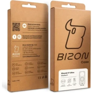 Etui z pierścieniem magnetycznym Bizon Case MatteO do Xiaomi 17 Ultra przydymione-beżowe