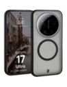 Etui z pierścieniem magnetycznym Bizon Case MatteO do Xiaomi 17 Ultra przydymione-czarne