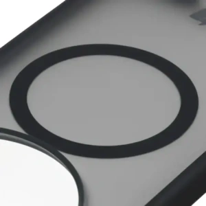 Etui z pierścieniem magnetycznym Bizon Case MatteO do Xiaomi 17 Ultra przydymione-czarne