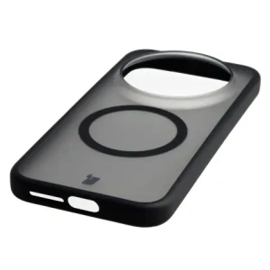 Etui z pierścieniem magnetycznym Bizon Case MatteO do Xiaomi 17 Ultra przydymione-czarne