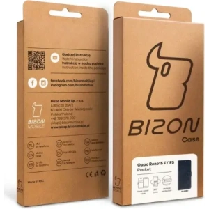Etui z klapką Bizon Case Pocket do Oppo Reno 15 F / FS granatowe
