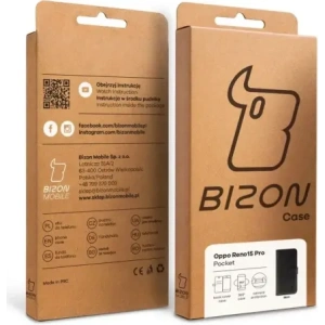 Etui z klapką Bizon Case Pocket do Oppo Reno 15 Pro czarne