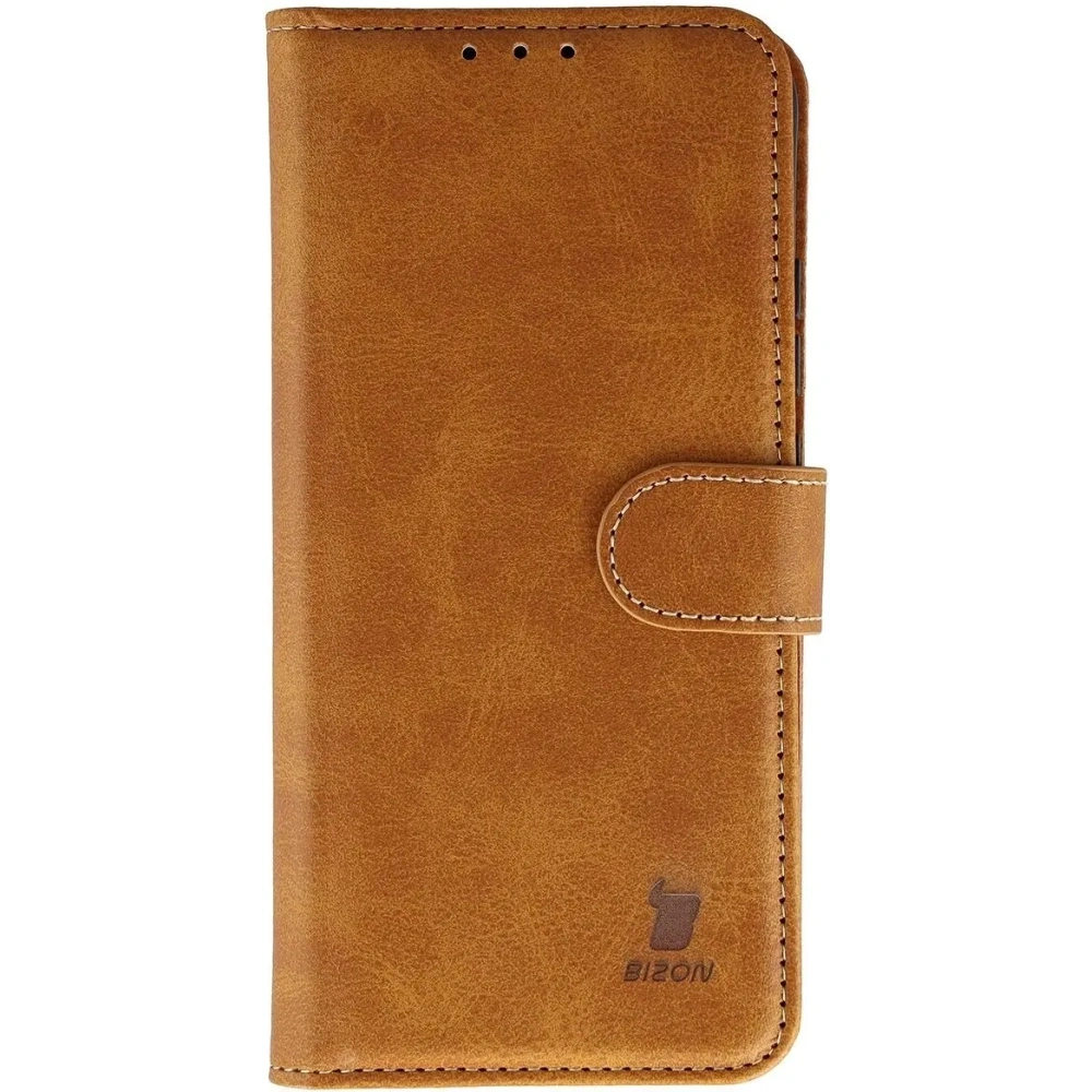 Etui z klapką Bizon Case Pocket do Oppo Reno 15 Pro brązowe