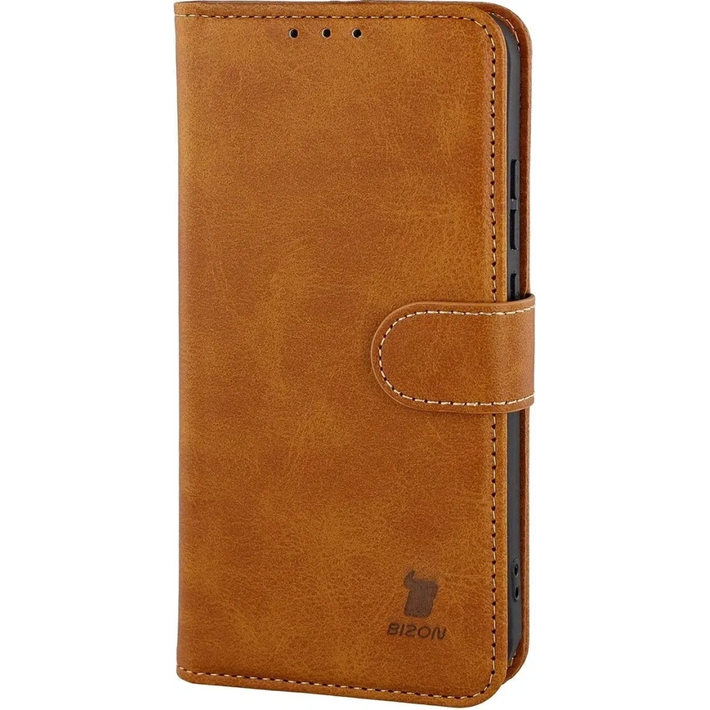 Etui z klapką Bizon Case Pocket do Oppo Reno 15 Pro brązowe