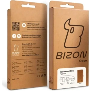 Etui z klapką Bizon Case Pocket do Oppo Reno 15 Pro brązowe