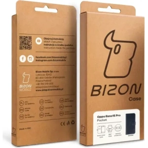 Etui z klapką Bizon Case Pocket do Oppo Reno 15 Pro granatowe