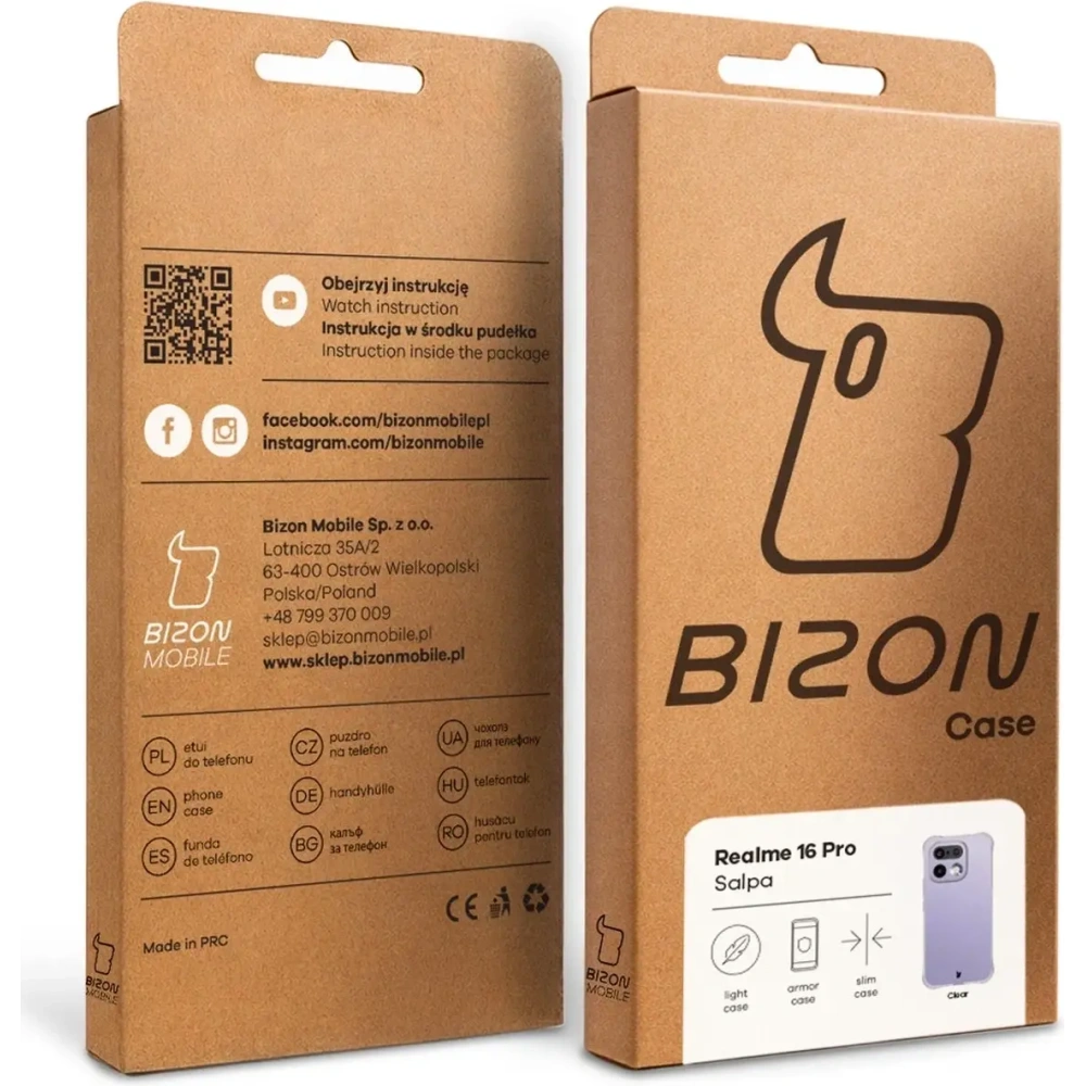 Elastyczne etui Bizon Case Salpa do Realme 16 Pro 5G przezroczyste