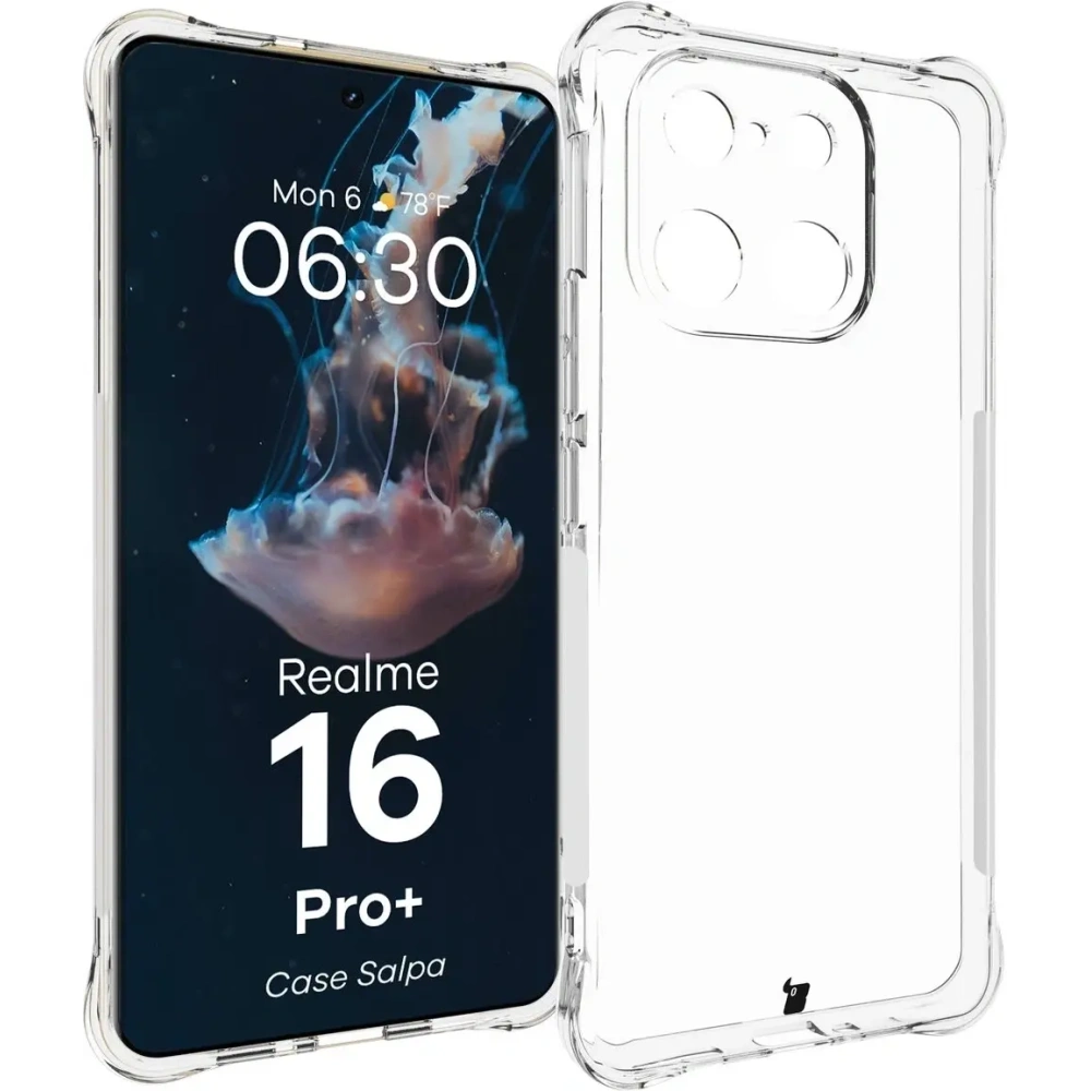 Elastyczne etui Bizon Case Salpa do Realme 16+ Plus 5G przezroczyste
