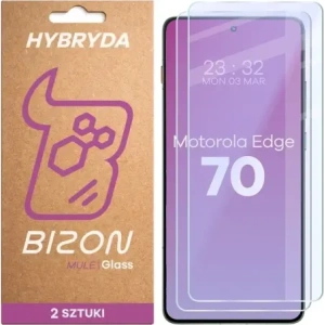 Elastyczne szkło hybrydowe Bizon Glass Mule Duo do Motorola Edge 70 [2 PACK]