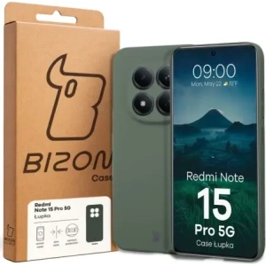 Etui Bizon Case Łupka do Xiaomi Redmi Note 15 Pro 5G zielone
