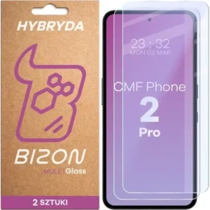 Elastyczne szkło hybrydowe Bizon Glass Mule Duo do Nothing CMF Phone 2 Pro [2 PACK]