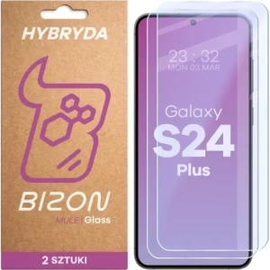 Elastyczne szkło hybrydowe Bizon Glass Mule Duo do Samsung Galaxy S24+ Plus [2 PACK]