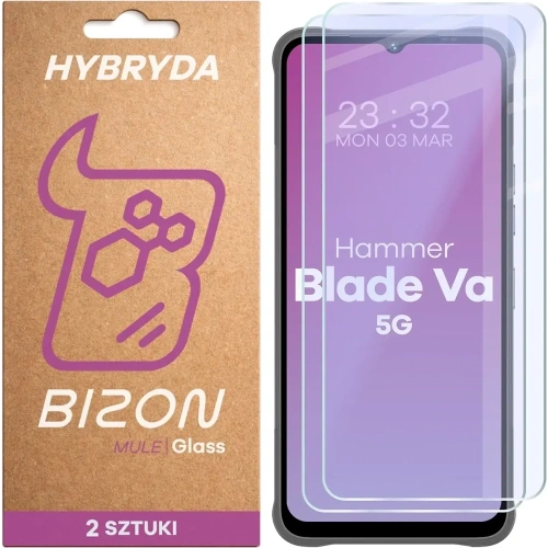 Elastyczne szkło hybrydowe Bizon Glass Mule Duo do HAMMER Blade Va 5G [2 PACK]
