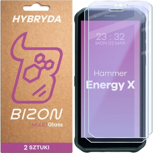 Elastyczne szkło hybrydowe Bizon Glass Mule Duo do HAMMER Energy X [2 PACK]