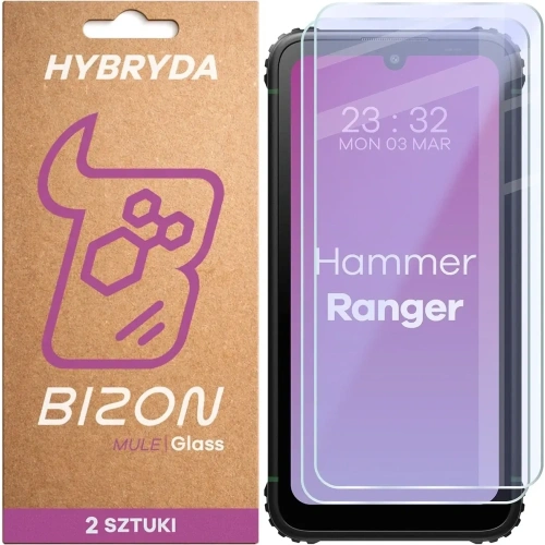 Elastyczne szkło hybrydowe Bizon Glass Mule Duo do HAMMER Ranger [2 PACK]