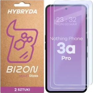 Elastyczne szkło hybrydowe Bizon Glass Mule Duo do Nothing Phone (3a) Pro [2 PACK]