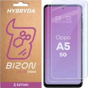 Elastyczne szkło hybrydowe Bizon Glass Mule Duo do Oppo A5 5G [2 PACK]