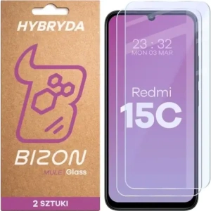 Elastyczne szkło hybrydowe Bizon Glass Mule Duo do Xiaomi Redmi 15C 4G [2 PACK]