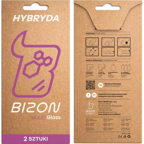 Elastyczne szkło hybrydowe Bizon Glass Mule Duo do Vivo X300 [2 PACK]