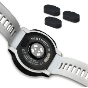 Zatyczka do portu ładowania Bizon Accessories Dust Plug dla zegarków Garmin, czarna [3 PACK]