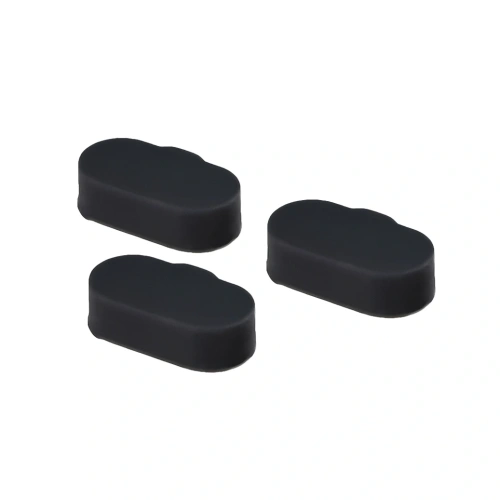 Zatyczka do portu ładowania Bizon Accessories Dust Plug dla zegarków Garmin, czarna [3 PACK]