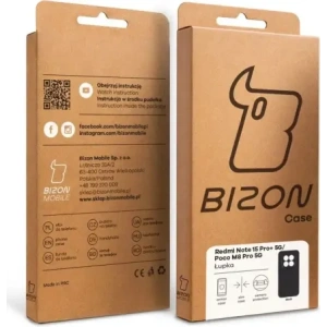 Etui Bizon Case Łupka do Xiaomi Redmi Note 15 Pro+ Plus 5G / POCO M8 Pro 5G czarne