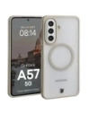 Etui z pierścieniem magnetycznym + szkło hartowane Bizon MatteO Pack do Samsung Galaxy A57 5G przydymione-beżowe