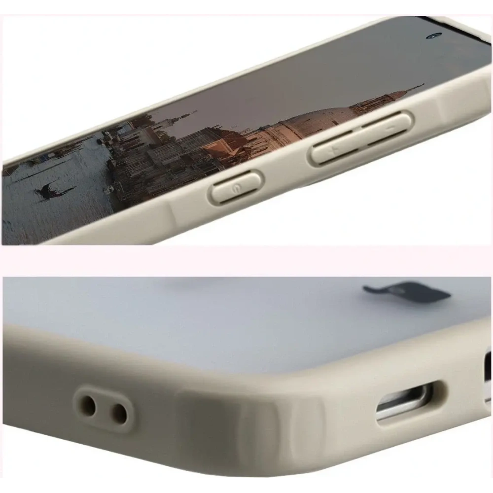 Etui z pierścieniem magnetycznym + szkło hartowane Bizon MatteO Pack do Samsung Galaxy A57 5G przydymione-beżowe