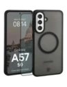 Etui z pierścieniem magnetycznym + szkło hartowane Bizon MatteO Pack do Samsung Galaxy A57 5G przydymione-czarne