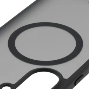 Etui z pierścieniem magnetycznym + szkło hartowane Bizon MatteO Pack do Samsung Galaxy A57 5G przydymione-czarne