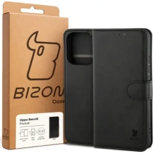 Etui z klapką Bizon Case Pocket do Oppo Reno 15 czarne