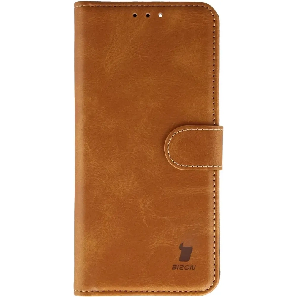 Etui z klapką Bizon Case Pocket do Oppo Reno 15 brązowe
