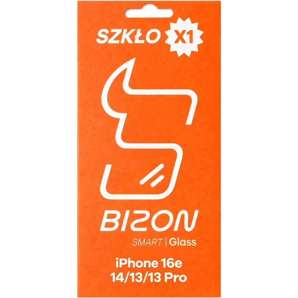 Szkło ochronne 2.5D Bizon Smart Glass do Apple iPhone 16e / 14 / 13 Pro / 13